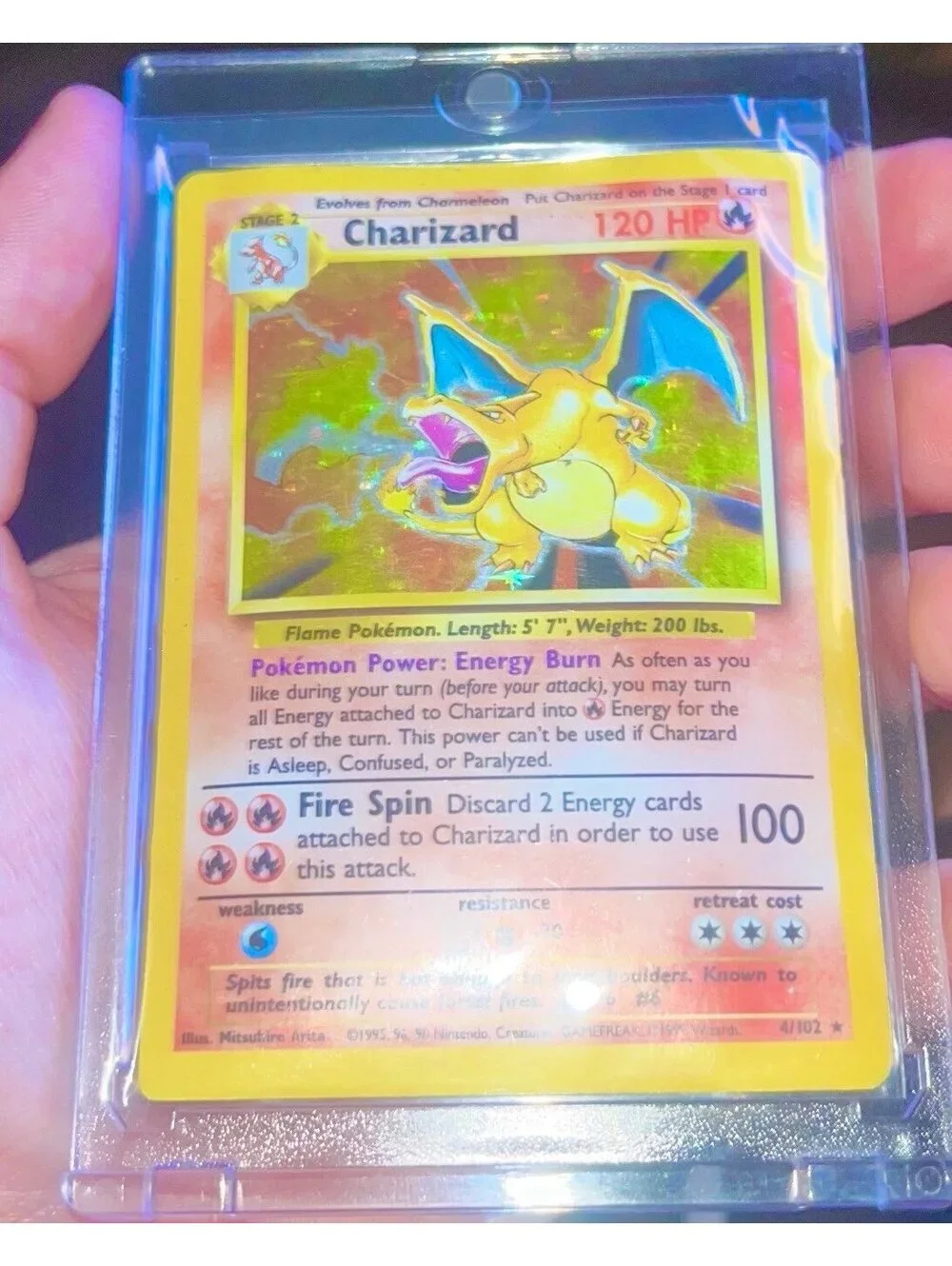 Pokemon Charizard Base Set Holo Unlimited MP WOTC